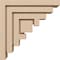 Ekena Millwork 3"W x 12"D x 12"H Thin Landon Rough Cedar Woodgrain TimberThane Corbel, Primed Tan CORUR03X12X12LANRCPR - alternate 2